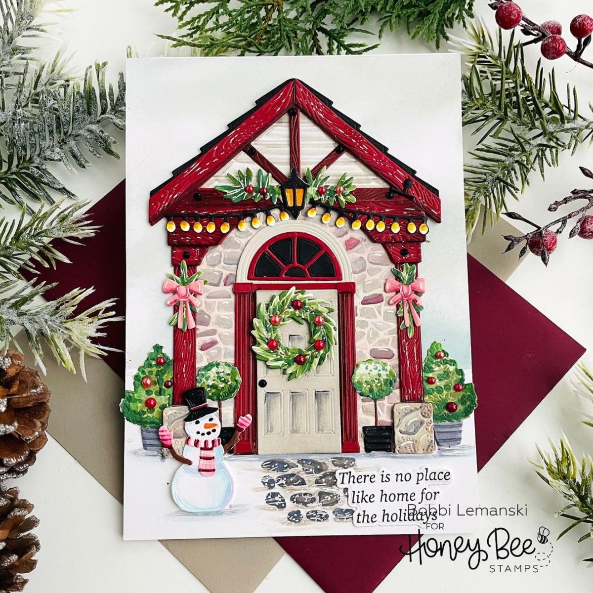 Lovely Layers: Front Porch Holiday Add - On - Honey Cuts - Stand - Alone Dies - Honey Bee Stamps