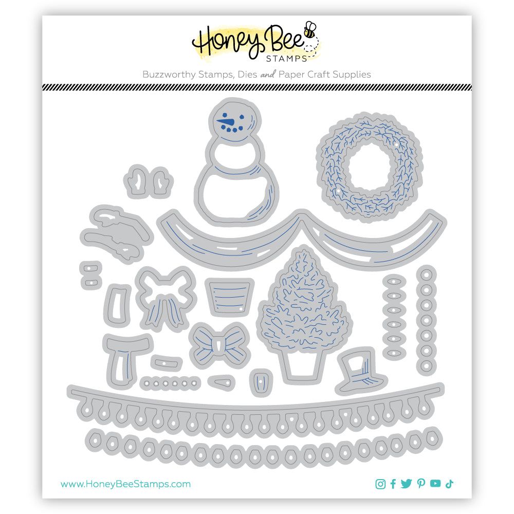 Lovely Layers: Front Porch Holiday Add - On - Honey Cuts - Stand - Alone Dies - Honey Bee Stamps