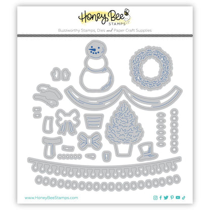 Lovely Layers: Front Porch Holiday Add - On - Honey Cuts - Stand - Alone Dies - Honey Bee Stamps