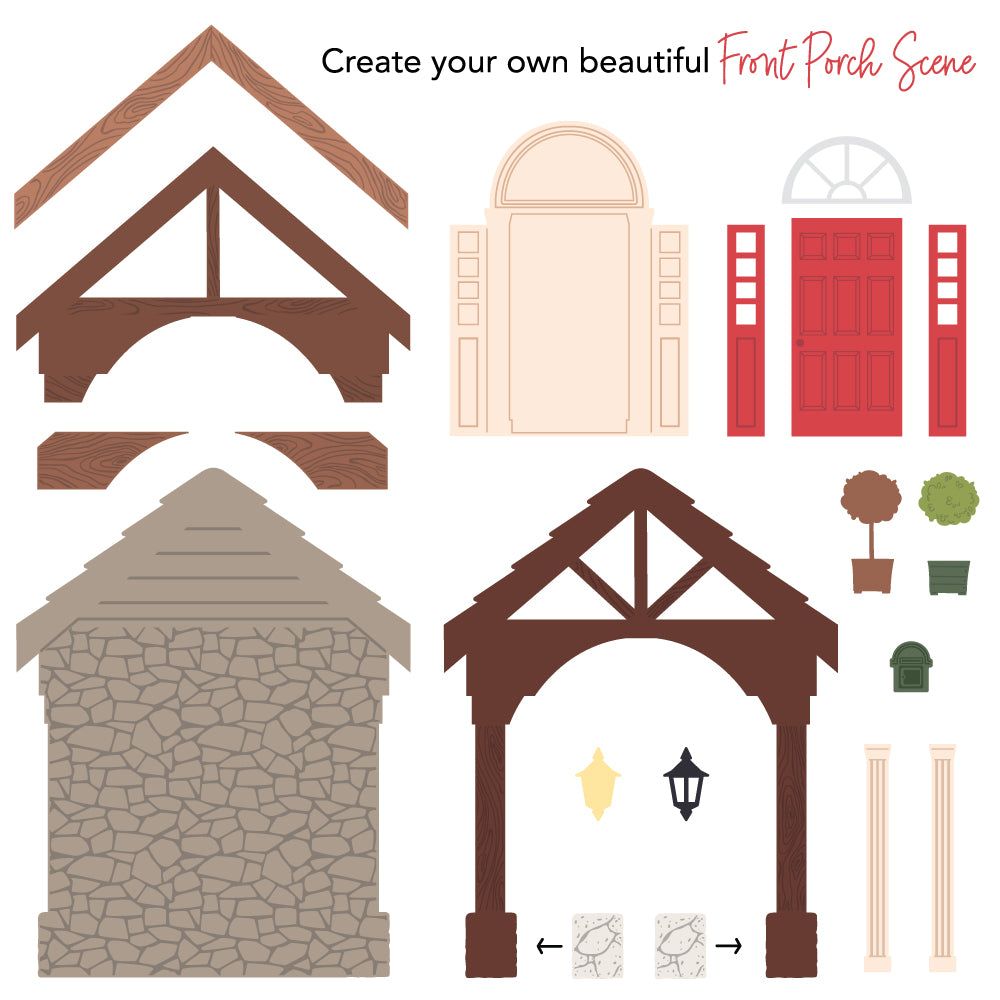 Lovely Layers: Front Porch - Honey Cuts - Stand - Alone Dies - Honey Bee Stamps