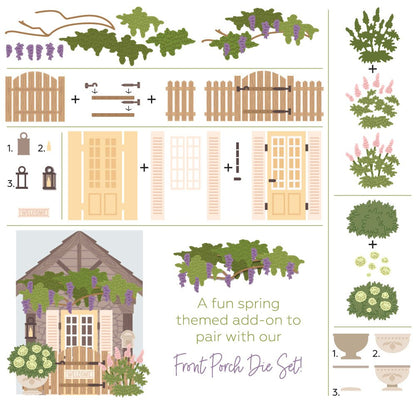 Lovely Layers: Front Porch Spring Add - On - Honey Cuts - Stand - Alone Dies - Honey Bee Stamps