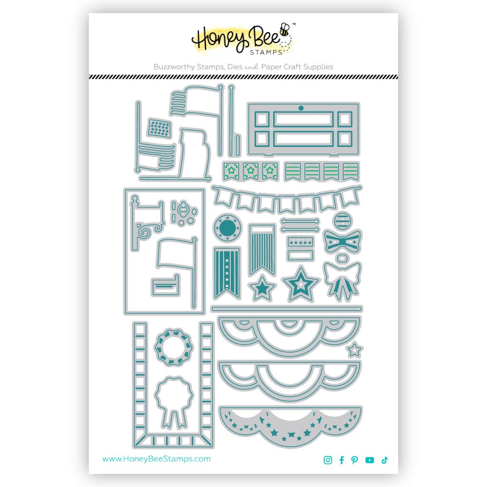 Lovely Layers: Front Porch Summer Add - On - Honey Cuts - Stand - Alone Dies - Honey Bee Stamps