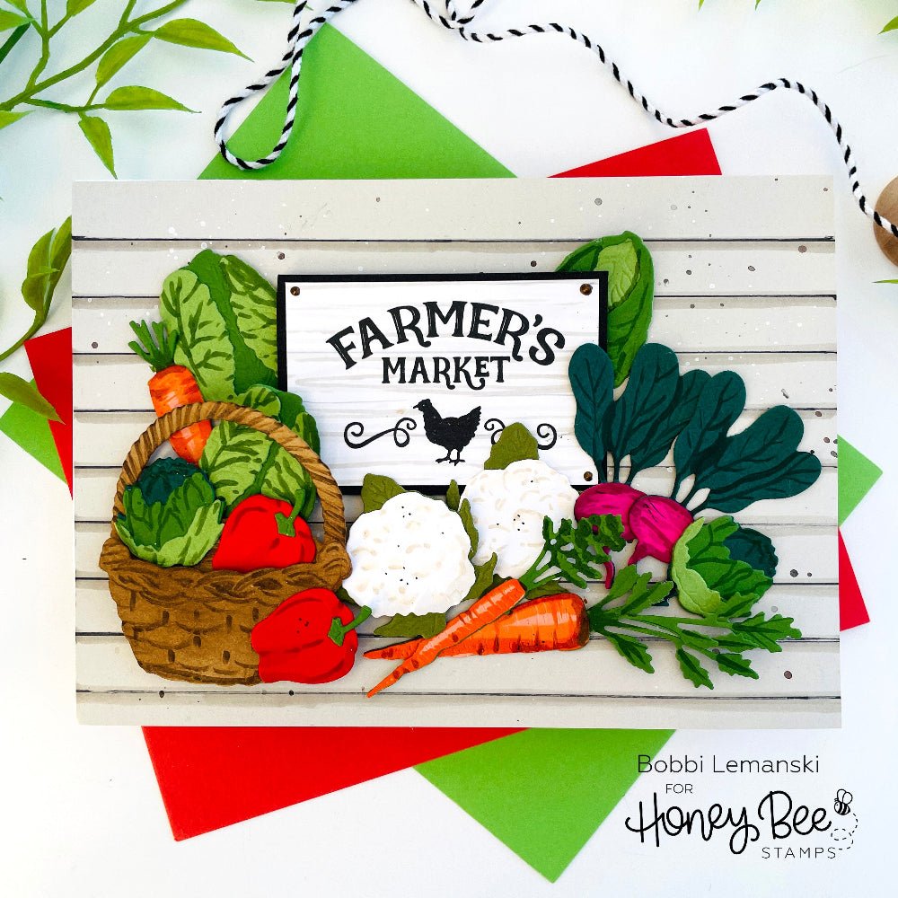 Lovely Layers: Garden Veggies - Honey Cuts - Stand - Alone Dies - Honey Bee Stamps