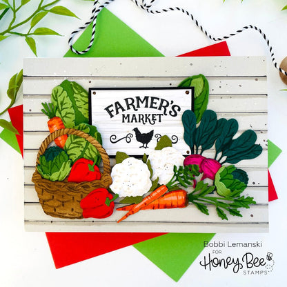 Lovely Layers: Garden Veggies - Honey Cuts - Stand - Alone Dies - Honey Bee Stamps