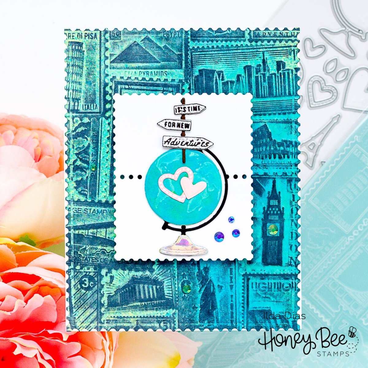 Lovely Layers: Globe - Honey Cuts - Stand - Alone Dies - Honey Bee Stamps