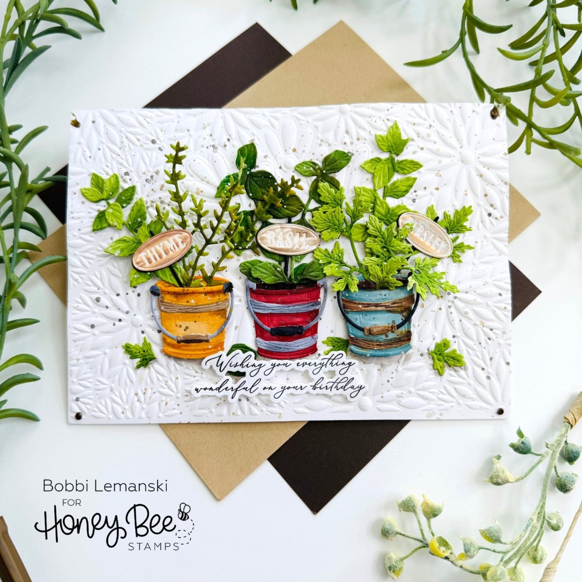 Lovely Layers: Herb Garden - Honey Cuts - Stand - Alone Dies - Honey Bee Stamps