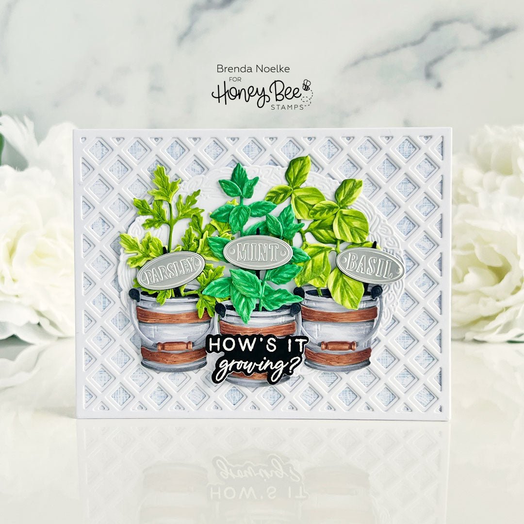 Lovely Layers: Herb Garden - Honey Cuts - Stand - Alone Dies - Honey Bee Stamps