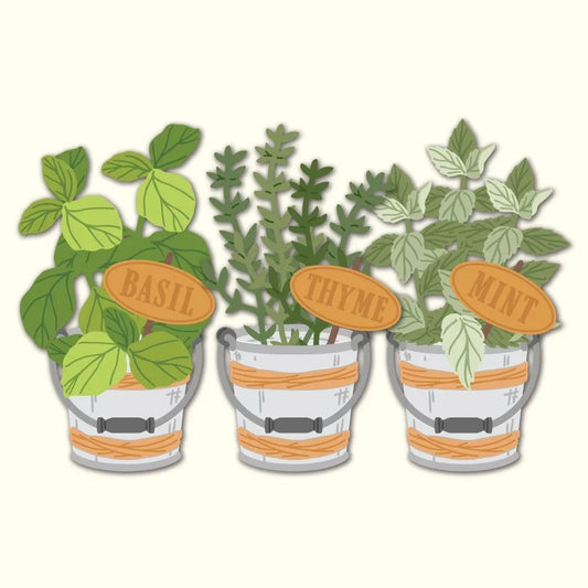 Lovely Layers: Herb Garden - Honey Cuts - Stand - Alone Dies - Honey Bee Stamps