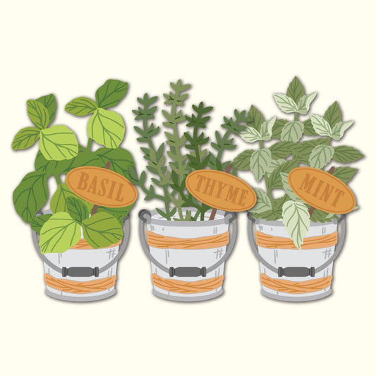 Lovely Layers: Herb Garden - Honey Cuts - Stand - Alone Dies - Honey Bee Stamps