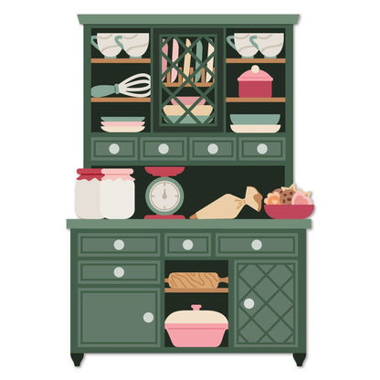 Lovely Layers: Hoosier Cabinet - Baking Add - On - Honey Cuts - Stand - Alone Dies - Honey Bee Stamps