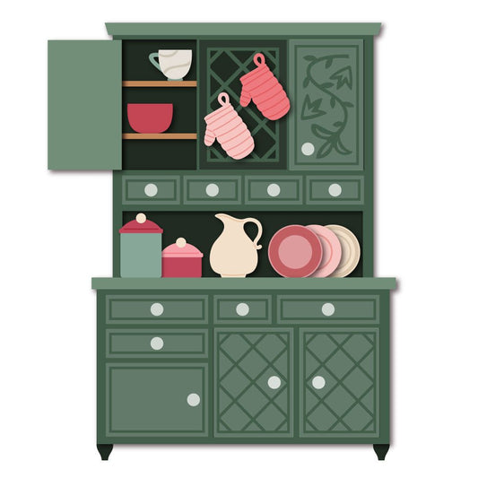 Lovely Layers: Hoosier Cabinet - Honey Cuts - Stand - Alone Dies - Honey Bee Stamps