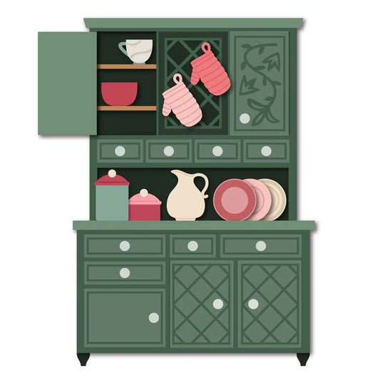 Lovely Layers: Hoosier Cabinet - Honey Cuts - Stand - Alone Dies - Honey Bee Stamps