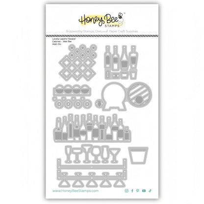 Lovely Layers: Hoosier Cabinet - Wet Bar Add - on - Honey Cuts Stand - Alone Dies - Honey Bee Stamps