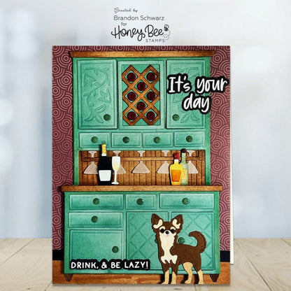 Lovely Layers: Hoosier Cabinet - Wet Bar Add - on - Honey Cuts Stand - Alone Dies - Honey Bee Stamps