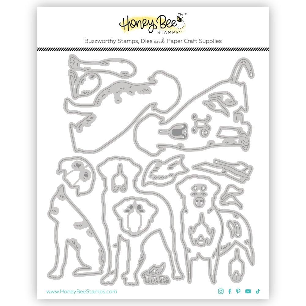 Lovely Layers: Large Dogs - Honey Cuts - Stand - Alone Dies - Honey Bee Stamps