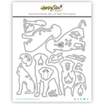 Lovely Layers: Large Dogs - Honey Cuts - Stand - Alone Dies - Honey Bee Stamps