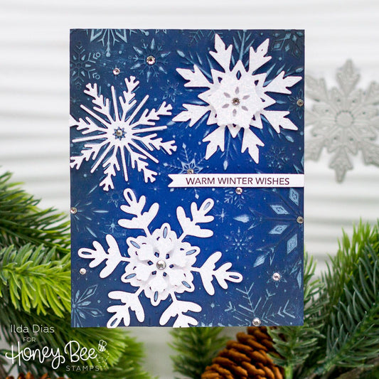 Lovely Layers: Large Snowflakes - Honey Cuts - Stand - Alone Dies - Honey Bee Stamps