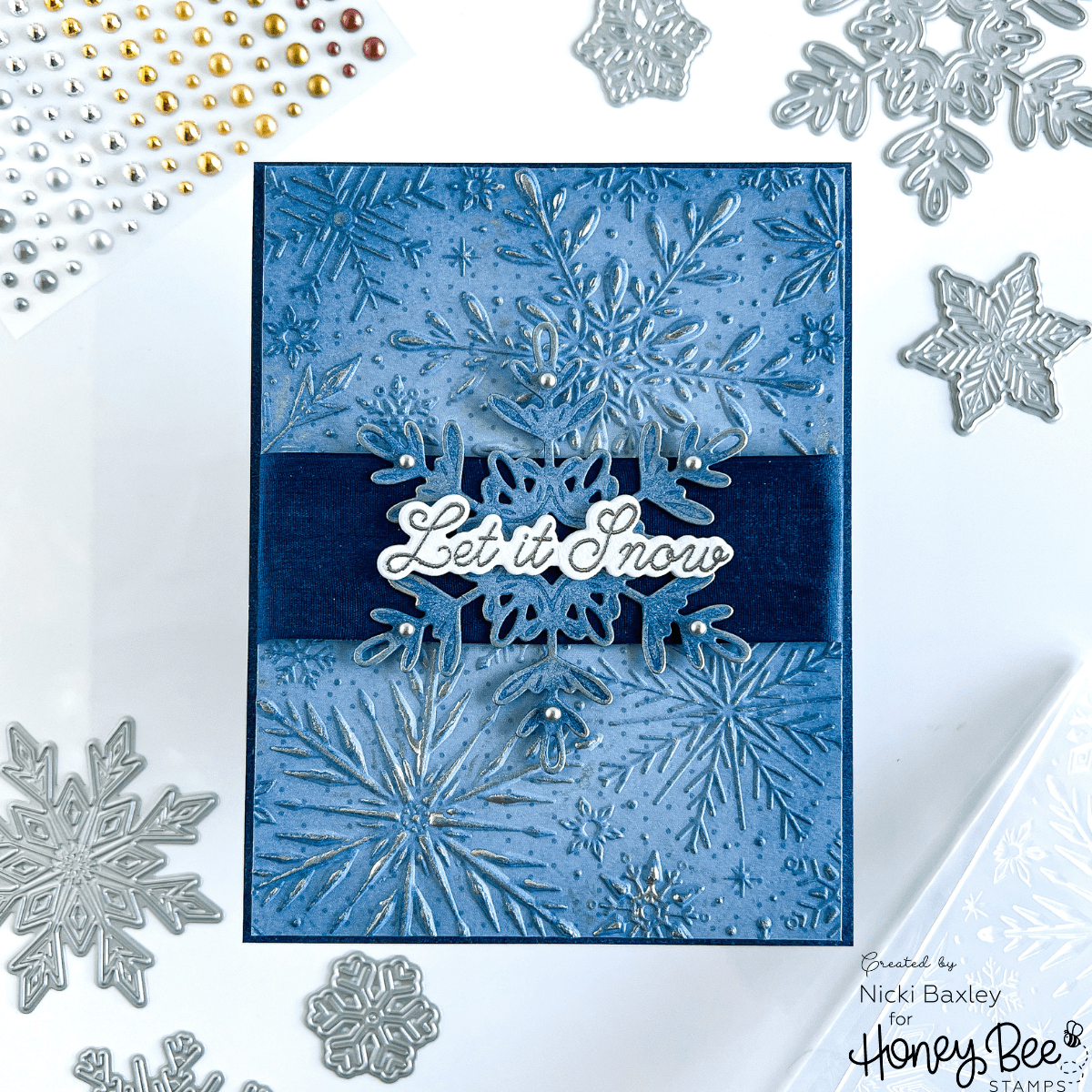 Lovely Layers: Large Snowflakes - Honey Cuts - Stand - Alone Dies - Honey Bee Stamps