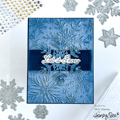 Lovely Layers: Large Snowflakes - Honey Cuts - Stand - Alone Dies - Honey Bee Stamps