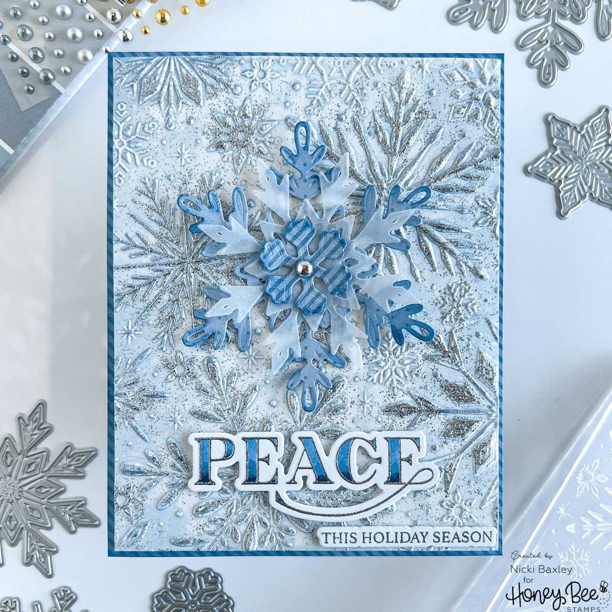 Lovely Layers: Large Snowflakes - Honey Cuts - Stand - Alone Dies - Honey Bee Stamps