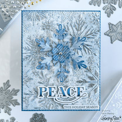 Lovely Layers: Large Snowflakes - Honey Cuts - Stand - Alone Dies - Honey Bee Stamps
