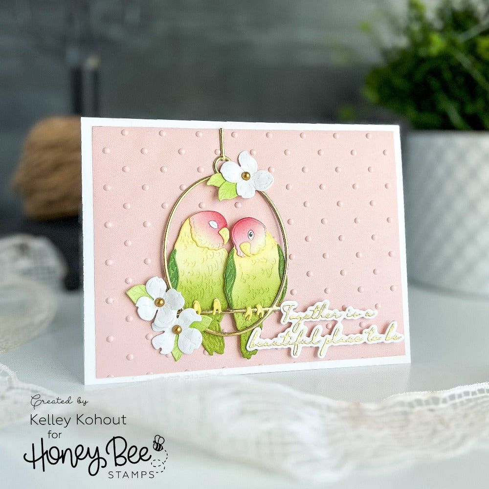 Lovely Layers: Love Birds - Honey Cuts - Stand - Alone Dies - Honey Bee Stamps