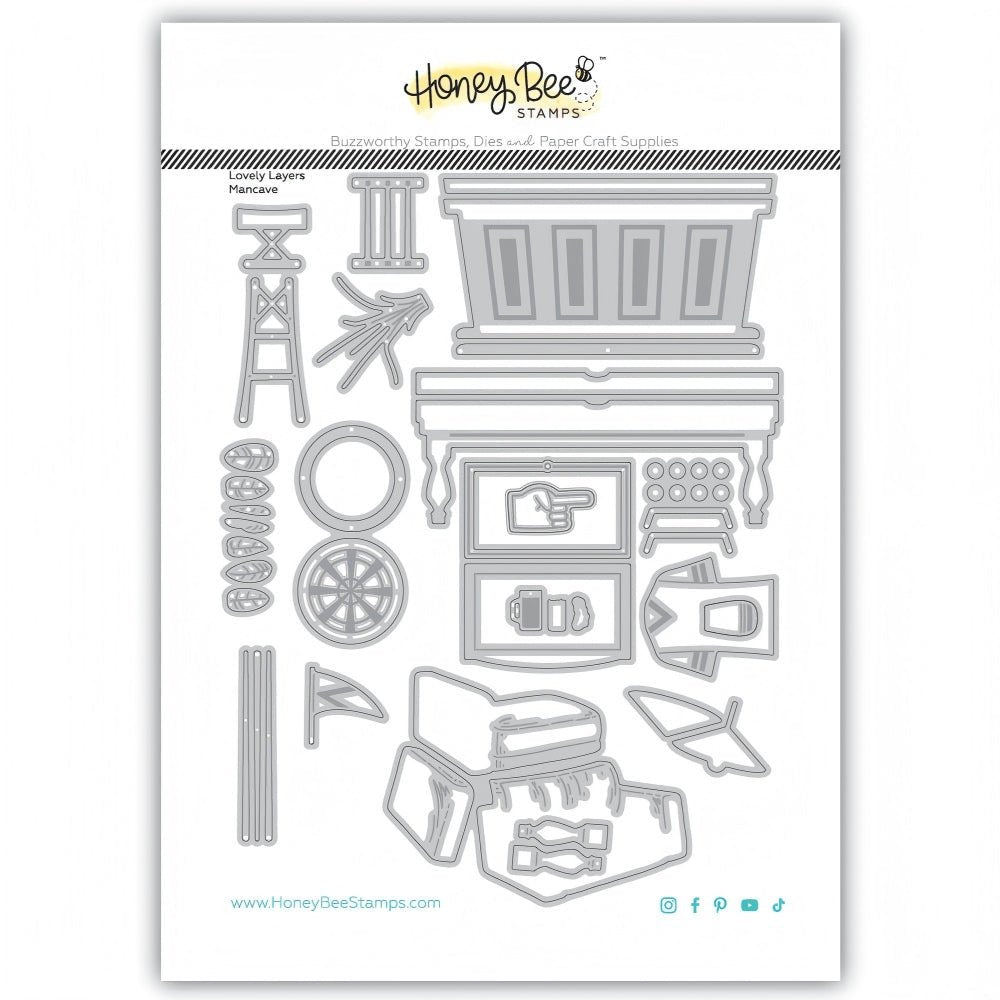 Lovely Layers: Mancave - Honey Cuts Stand - Alone Dies - Honey Bee Stamps