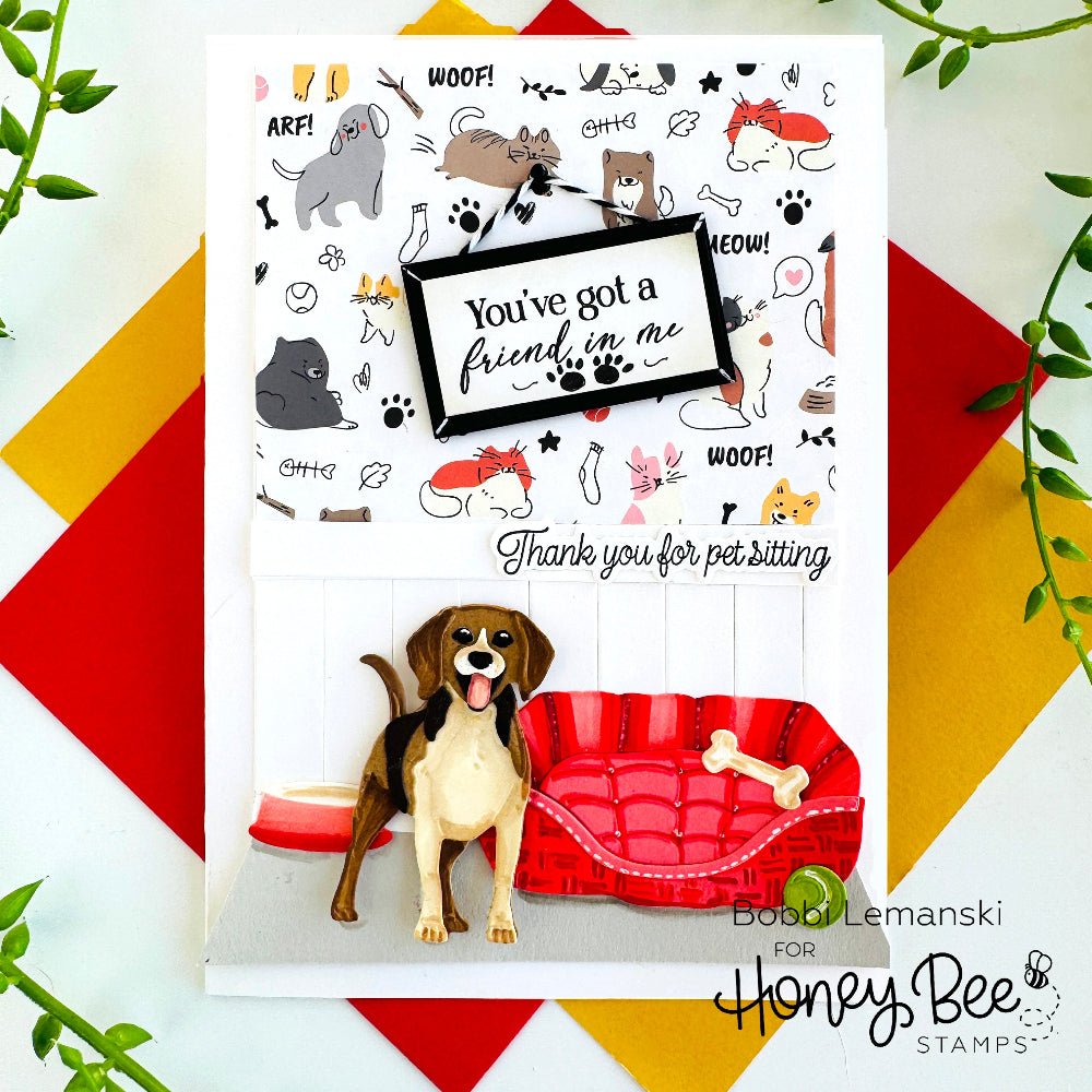 Lovely Layers: Medium Dogs - Honey Cuts - Stand - Alone Dies - Honey Bee Stamps