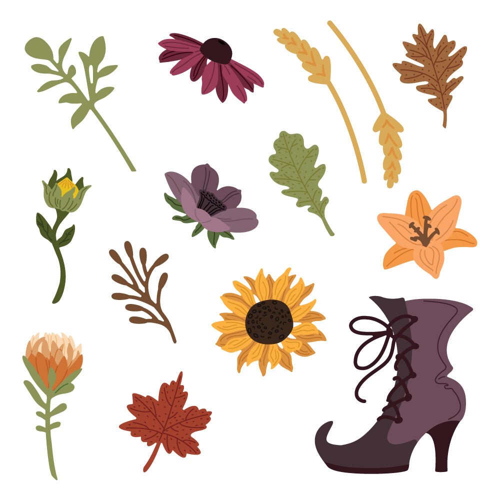 Lovely Layers: Mini Fall Florals - Honey Cuts - Stand - Alone Dies - Honey Bee Stamps