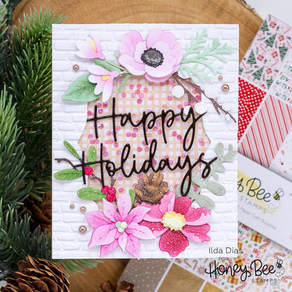 Lovely Layers: Mini Holiday Florals - Honey Cuts - Stand - Alone Dies - Honey Bee Stamps