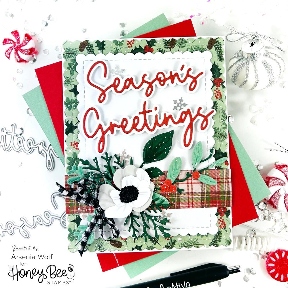 Lovely Layers: Mini Holiday Florals - Honey Cuts - Stand - Alone Dies - Honey Bee Stamps