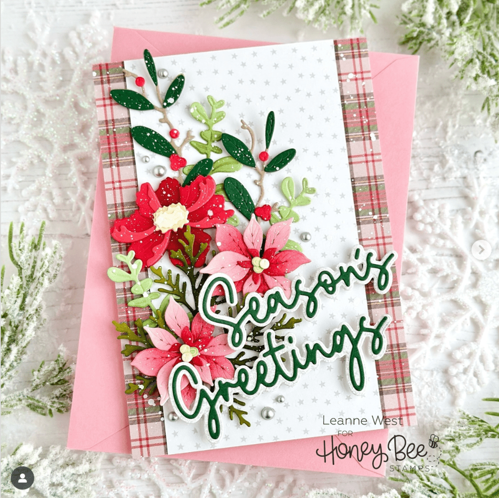 Lovely Layers: Mini Holiday Florals - Honey Cuts - Stand - Alone Dies - Honey Bee Stamps