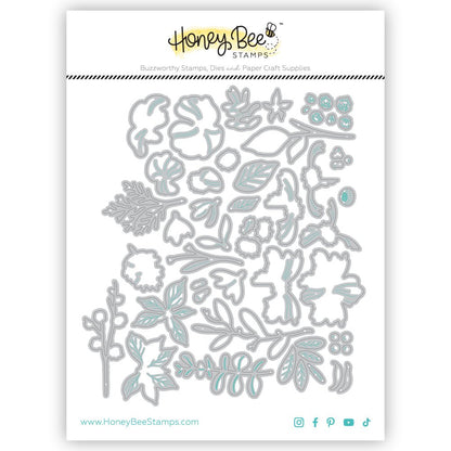 Lovely Layers: Mini Holiday Florals - Honey Cuts - Stand - Alone Dies - Honey Bee Stamps