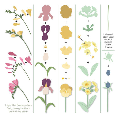 Lovely Layers: Mini Spring Florals - Honey Cuts Stand - Alone Dies - Honey Bee Stamps