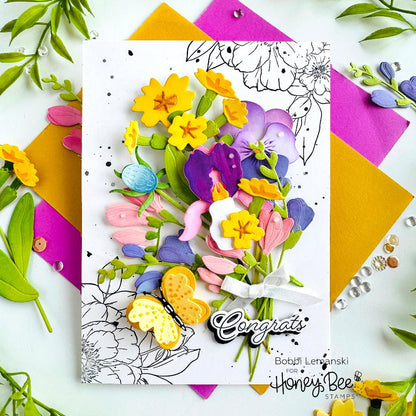 Lovely Layers: Mini Spring Florals - Honey Cuts Stand - Alone Dies - Honey Bee Stamps