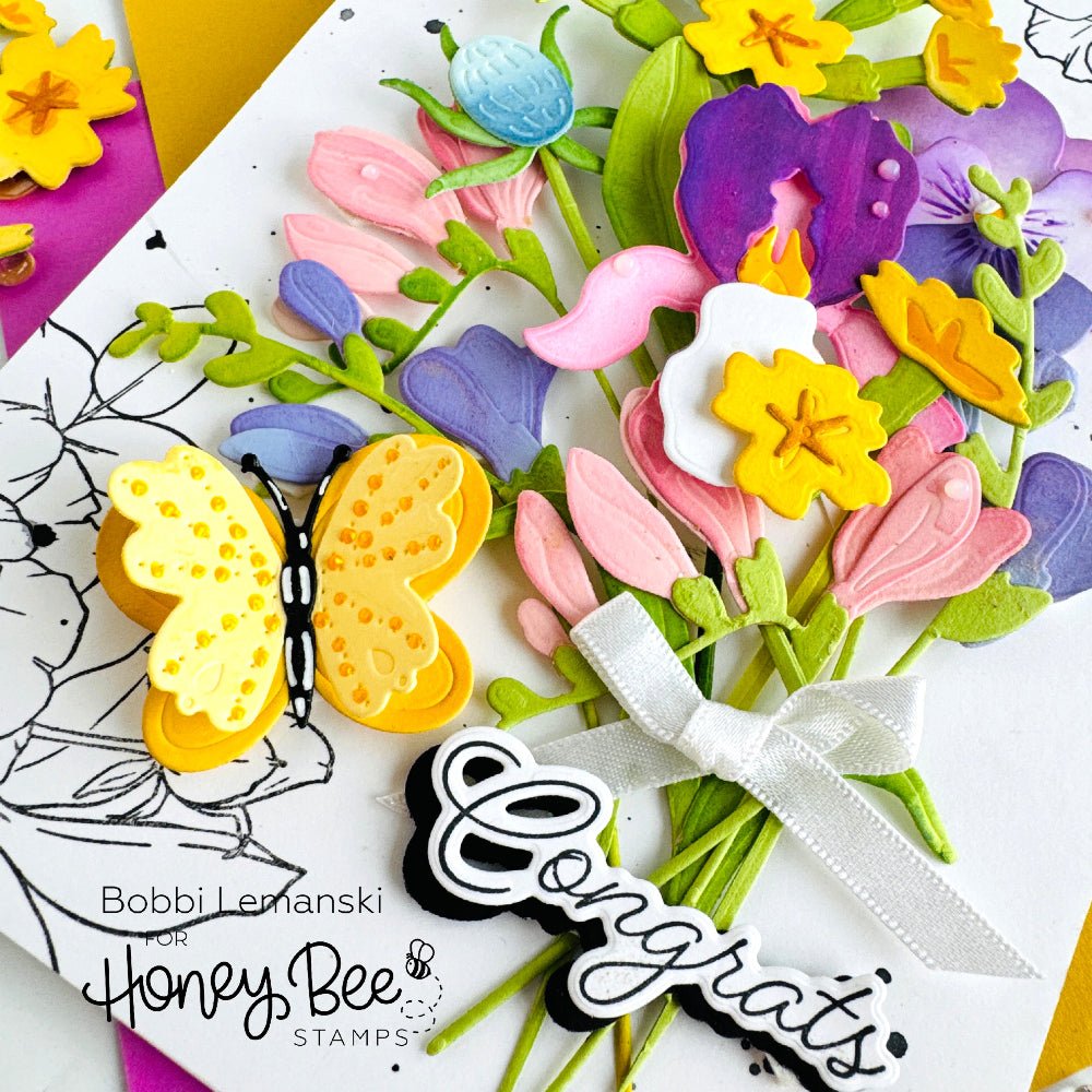 Lovely Layers: Mini Spring Florals - Honey Cuts Stand - Alone Dies - Honey Bee Stamps