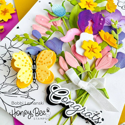 Lovely Layers: Mini Spring Florals - Honey Cuts Stand - Alone Dies - Honey Bee Stamps