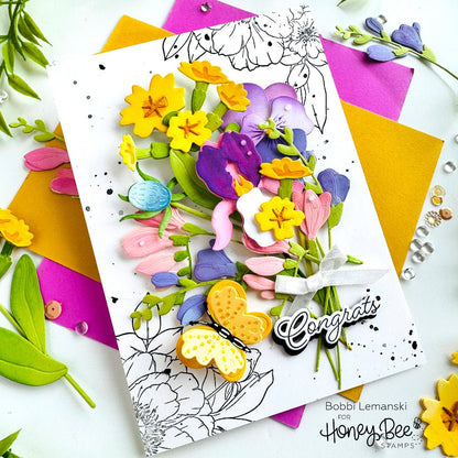 Lovely Layers: Mini Spring Florals - Honey Cuts Stand - Alone Dies - Honey Bee Stamps