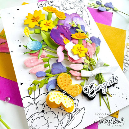 Lovely Layers: Mini Spring Florals - Honey Cuts Stand - Alone Dies - Honey Bee Stamps