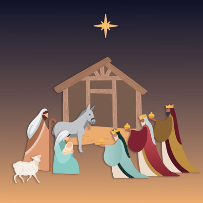 Lovely Layers: Nativity Scene - Honey Cuts - Stand - Alone Dies - Honey Bee Stamps