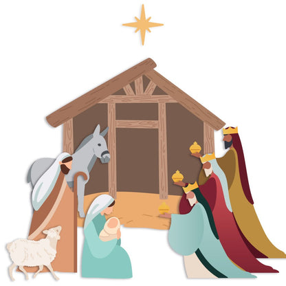 Lovely Layers: Nativity Scene - Honey Cuts - Stand - Alone Dies - Honey Bee Stamps