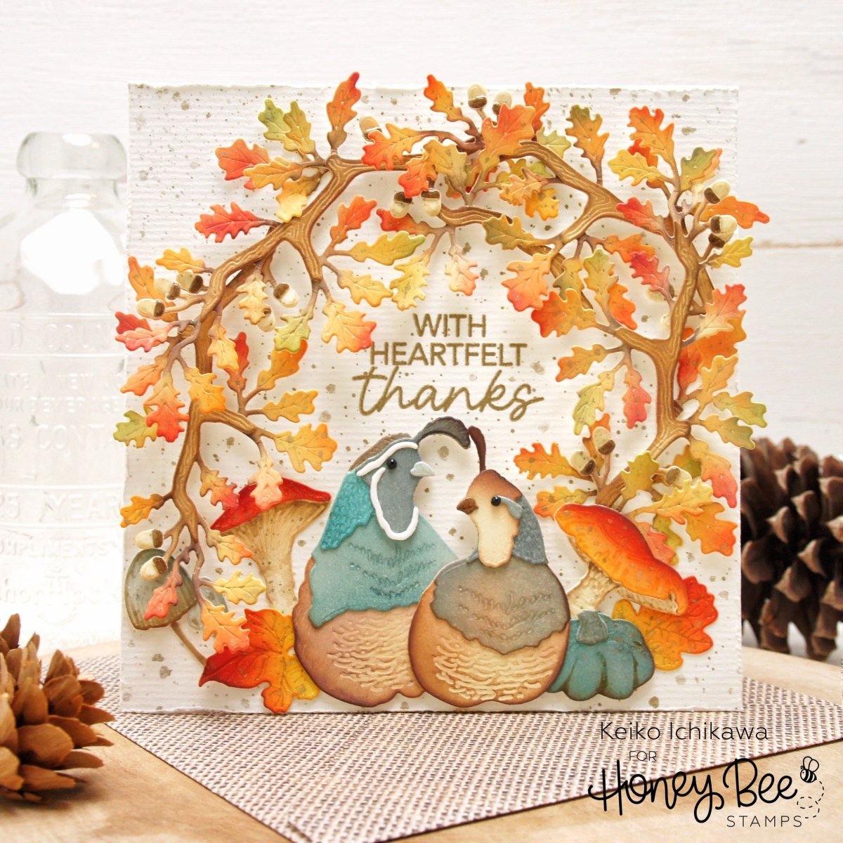 oak tree rubber stamp Honey Bee STAMPS: Lovely Layers: Oak Branch
