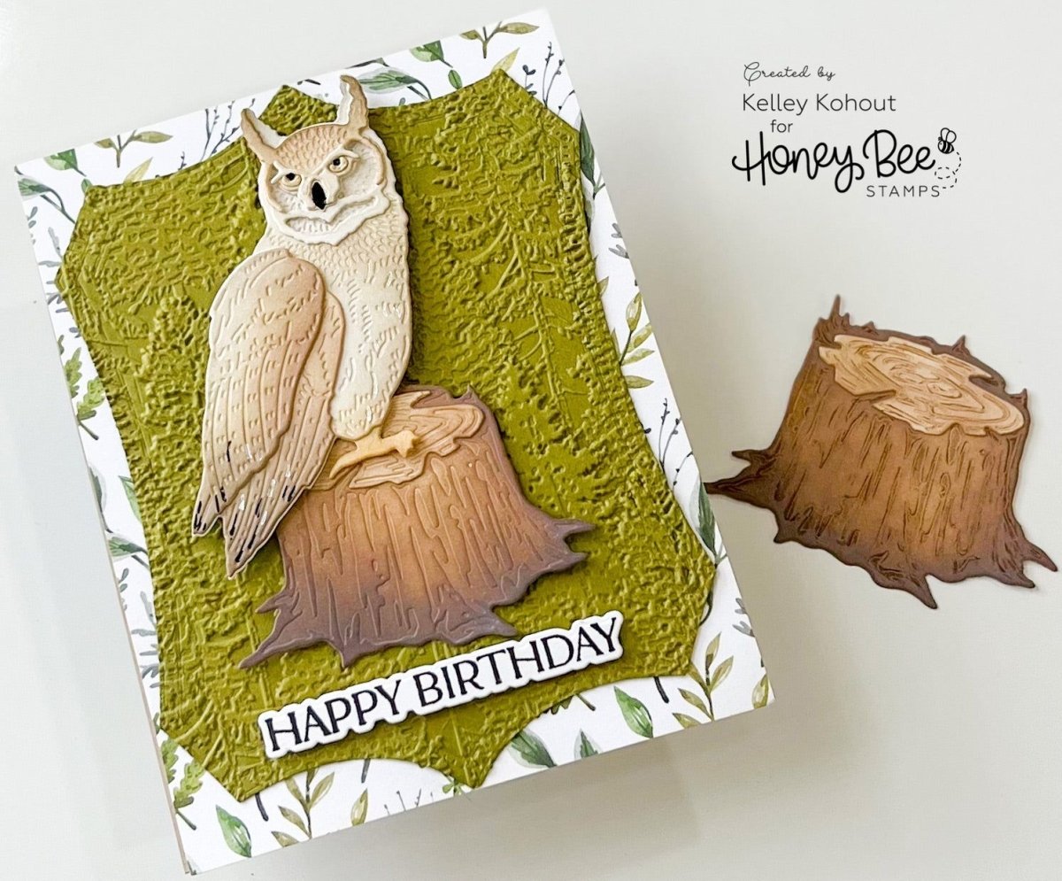 Lovely Layers: Owl - Honey Cuts - Stand - Alone Dies - Honey Bee Stamps