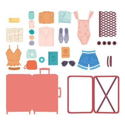 Lovely Layers: Packed Suitcase - Honey Cuts - Stand - Alone Dies - Honey Bee Stamps