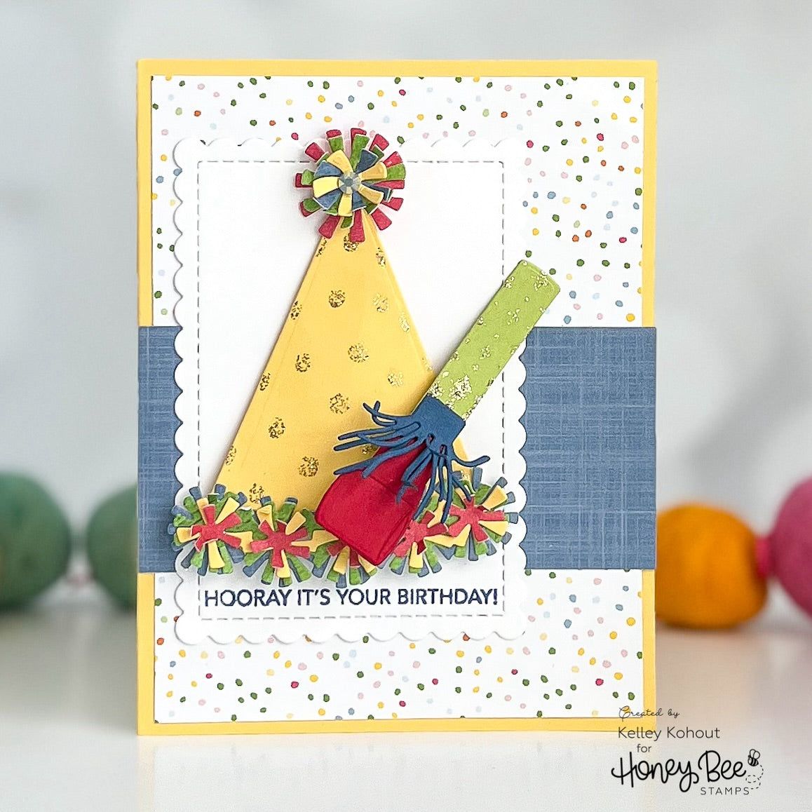 Lovely Layers: Party Blower - Honey Cuts - Stand - Alone Dies - Honey Bee Stamps
