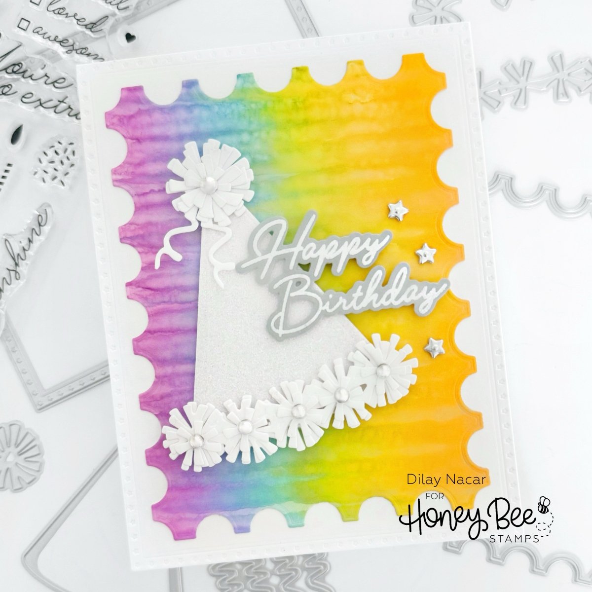 Lovely Layers: Party Hat - Honey Cuts - Stand - Alone Dies - Honey Bee Stamps