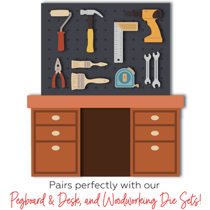 Lovely Layers: Pegboard and Desk - Honey Cuts - Stand - Alone Dies - Honey Bee Stamps