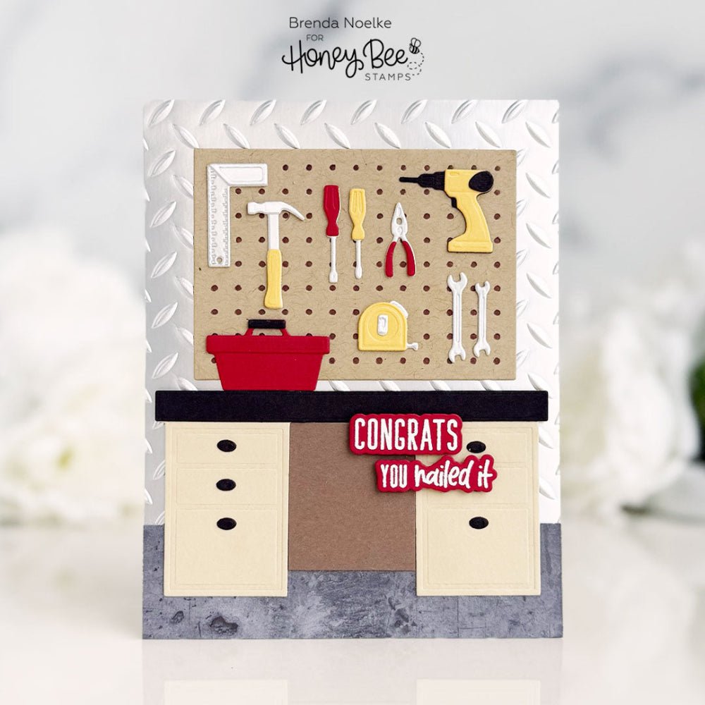 Lovely Layers: Pegboard and Desk - Honey Cuts - Stand - Alone Dies - Honey Bee Stamps