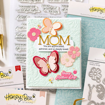 Lovely Layers: Petals & Wings - Honey Cuts Stand - Alone Dies - Honey Bee Stamps