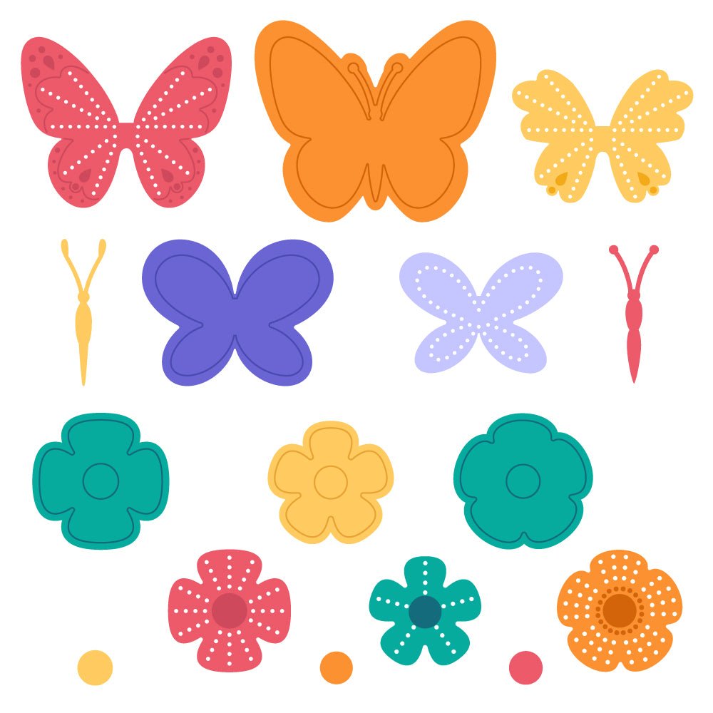 Lovely Layers: Petals & Wings - Honey Cuts Stand - Alone Dies - Honey Bee Stamps